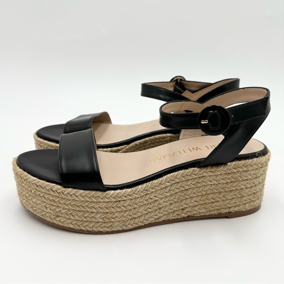 Stuart Weitzman Taborah Ankle-Strap Wedge Espadrille Sandals - Picture 5 of 9